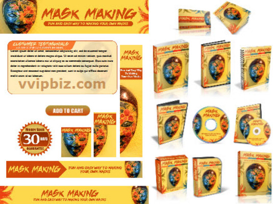 Product picture Mask Making Website Template Plr Pack