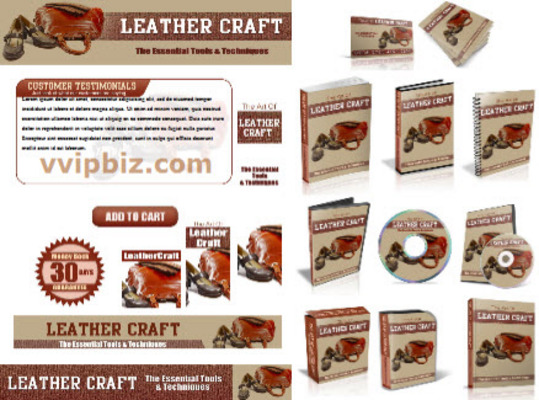 Product picture Leather Craft Website Template Plr Pack