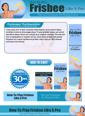 Product picture Frisbee Website Template PSD PLR Pack
