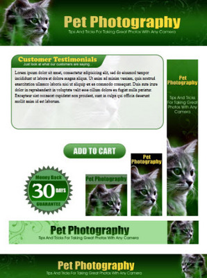 Product picture Pet Photography Website Template PSD PLR Pack