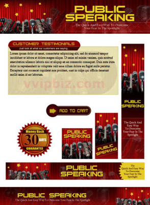 Product picture Public Speaking Website Template Plr Pack