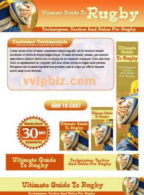 Product picture Rugby Website Template Plr Pack