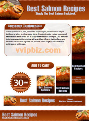 Product picture Salmon Recipes Website Template Plr Pack