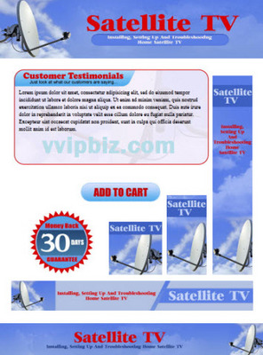Product picture Satellite TV Website Template Plr Pack