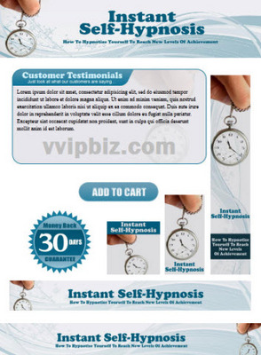 Product picture Self Hypnosis Website Template Plr Pack