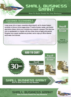 Product picture Small Business Grant Website Template PLR - PSD Pack