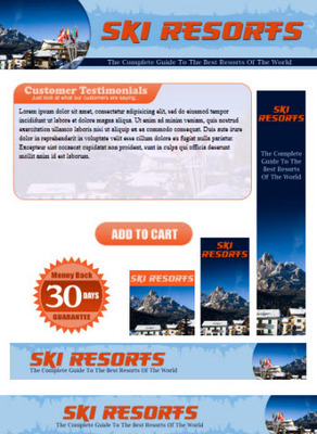 Product picture Ski Resorts Website Template Plr Pack