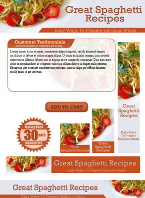 Product picture Spaghetti Recipes Website Template PLR - PSD Pack