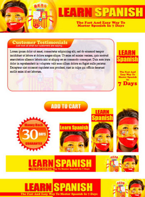 Product picture Learn Spanish Website Template Plr Pack