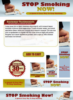 Product picture Stop Smoking Website Template Plr Pack