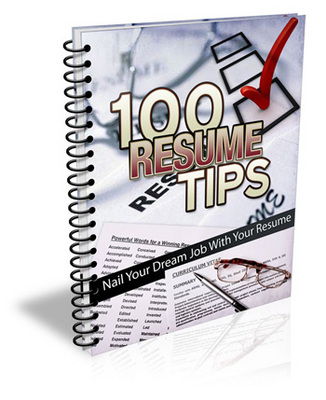 Product picture 100 Resume Writing Tips MRR /Giveaway Rights