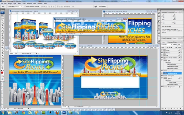 Product picture Site Flipping Riches PSD Templates: Quality Unflattened PSDs