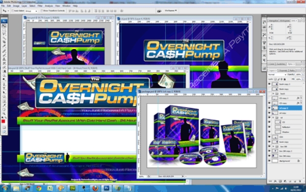Product picture Overnight Cash Pump PSD Templates: Quality Unflattened PSDs