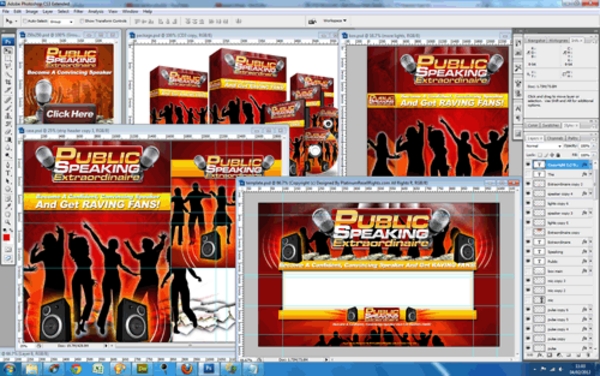 Product picture Public Speaking PSD Templates - Quality Unflattened PSDs