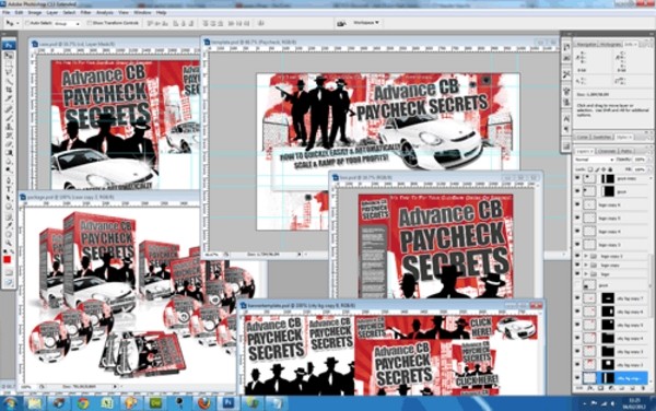 Product picture Advance CB Paycheck Secrets PSD Templates Set