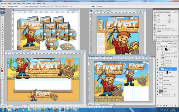 Product picture Fiverr Gold Rush PSD Templates