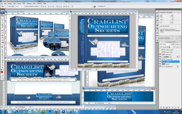 Product picture Craigslist Outsourcing Secrets Unflattened PSD Graphics Set
