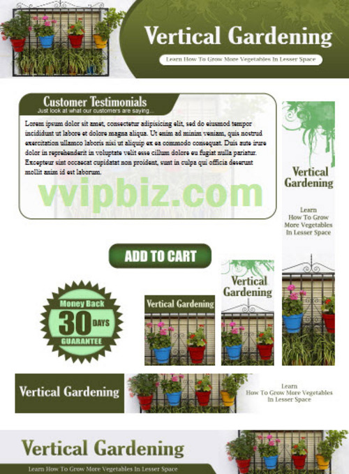 Product picture Vertical Gardening Website Template Plr Pack