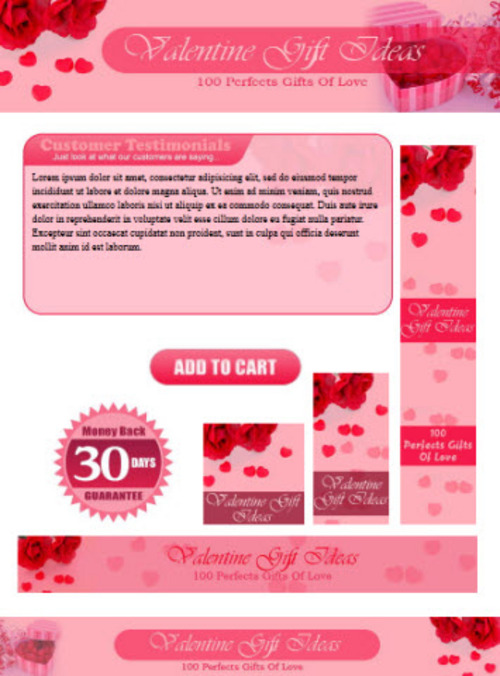 Product picture Valentine Gift Website Template Plr Pack