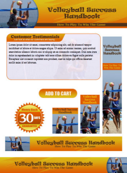 Product picture Volleyball Website Template PSD Graphics - Plr Pack