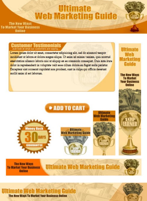 Product picture Web Marketing Website Template Plr Pack - Online Marketing