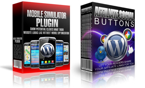 Product picture Mobile Simulator, Affiliate Social Buttons - 2 WP Plugins (MRR)