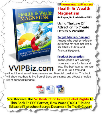 Product picture Health & Wealth Magnetism - No Restriction PLR!
