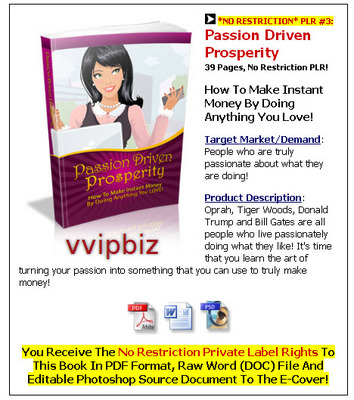 Product picture Passion Driven Prosperity - How To Make Instant Money