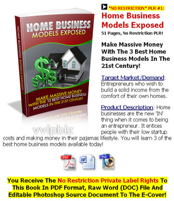 Product picture Home Business Models : Exposed No Restriction PLR!
