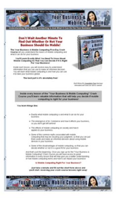 Product picture Your Business & Mobile Computing PLR Crash Course