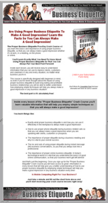 Product picture Proper Business Etiquette - PLR