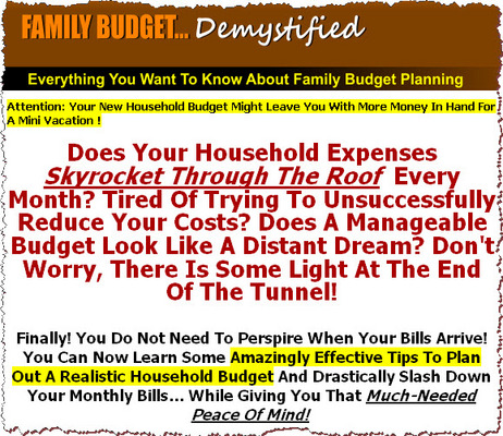 Product picture Family Budget Demystified! MRR eBook