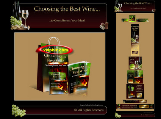 Product picture Wine Minisite Graphics With Resale Rights + eBook + PLR Articles
