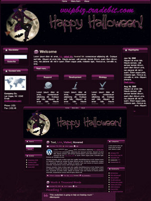 Product picture Halloween Witch WP Theme With MRR