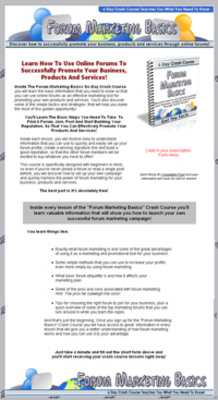 Product picture Forum Marketing Secrets Crash Course - PLR 